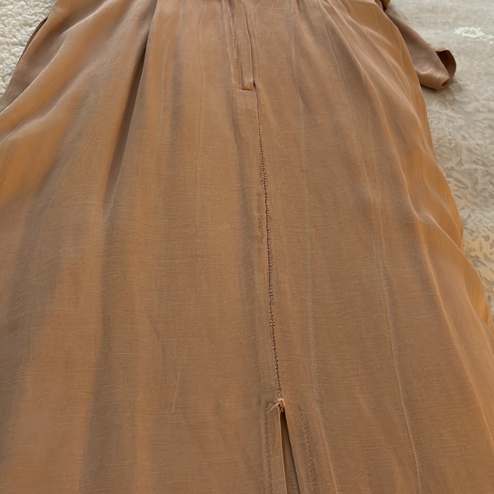 40’s STYLE DRESS Vintage Y2K Very Chic & Classy Tan - Picture 14 of 17